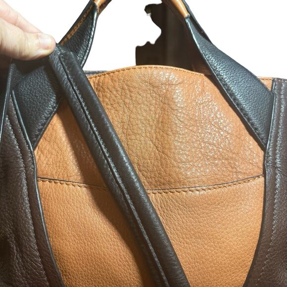 orYANY Lian satchel shoulder bag black, acorn, brown and orange Pebble leather - Picture 4 of 10